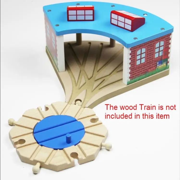EDWONE всех видов поезд гараж воздушный Staion деревянная дорожка Бук деревянная железная дорога железнодорожные пути игрушки аксессуары подходят для Thomas Biro - Цвет: 4WAY STATION SWITCH