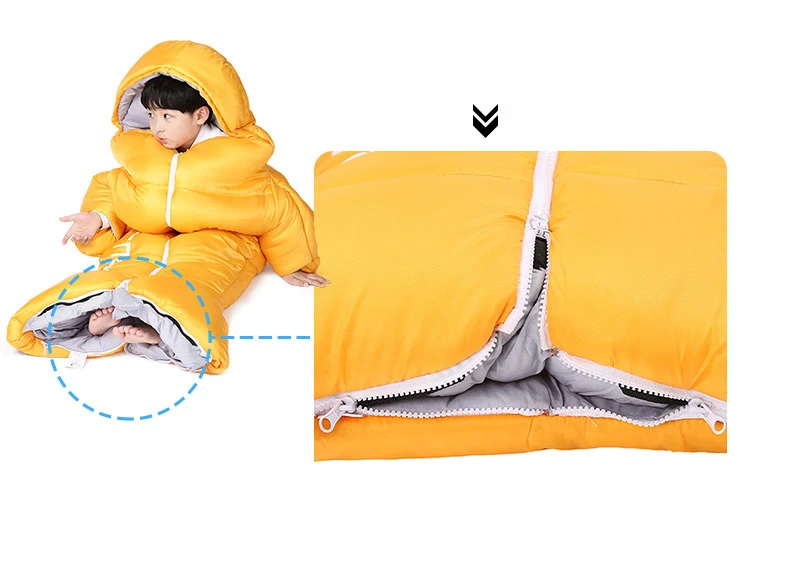 Детские спальные мешки сезона открытый утолщение теплый хлопок спальный мешок Крытый рыбы стиль дети спальный мешок