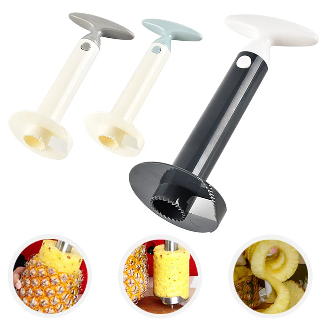 

Useful Stainless Steel /Plastic Pineapple Peeler for Kitchen Accessories Pineapple Slicers Fruit Knife Cutter Kitchen Tools