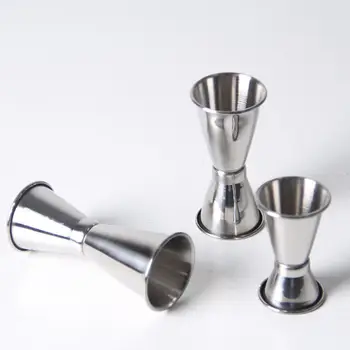 

3 Sizes for choice Jigger Single Double Shot Cocktail Wine Short Measure Cup Drink Bar Party