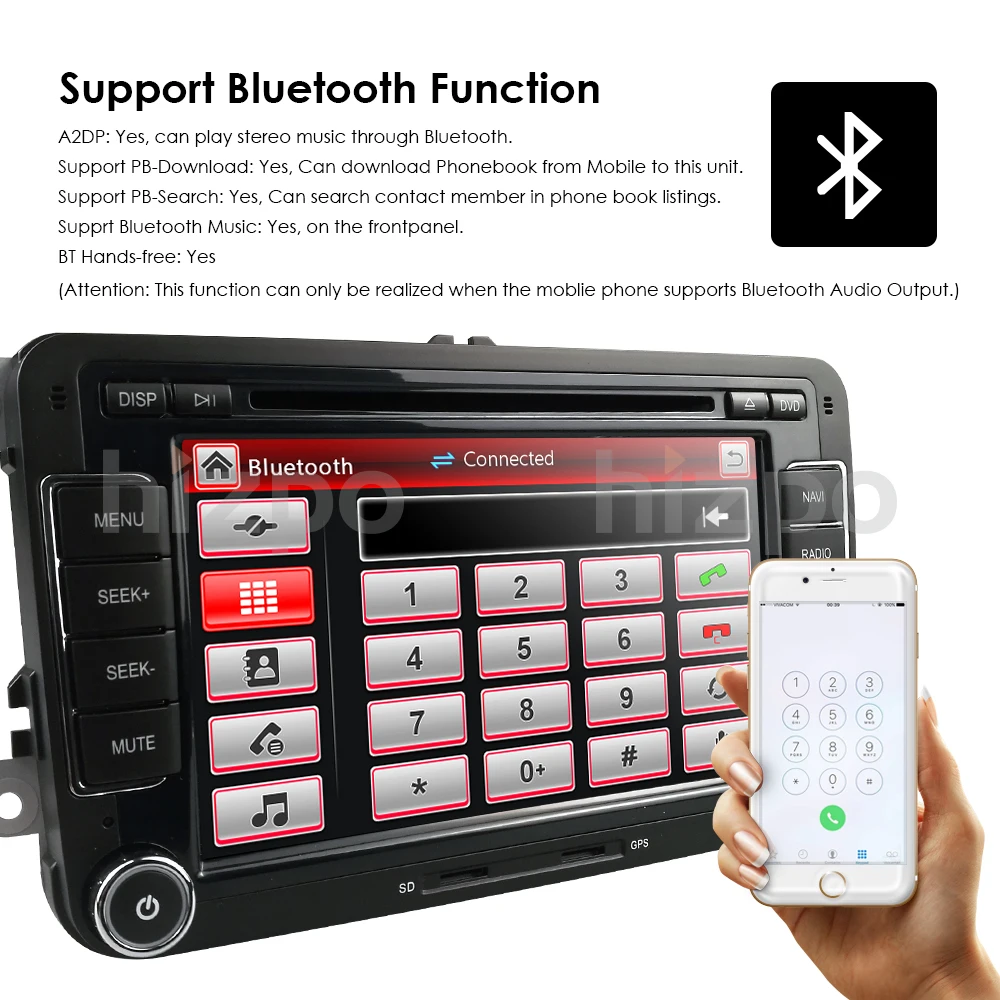 Top 7inch 2Din Auto Radio Car DVD Player Gps Stereo for VW Volkswagen SKODA GOLF 5 Golf 6 POLO PASSAT B5 B6 JETTA TIGUAN NAVI CD SWC 10