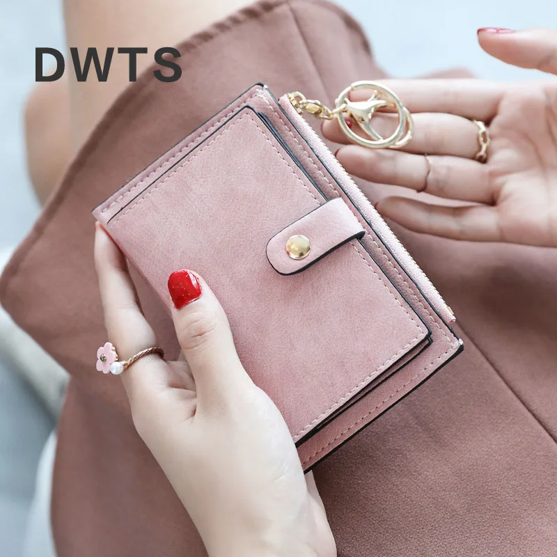 

New Female Wallet Leather Coin Purse Women Purse Small Fresh Zipper Coin Bag Multi-function Slim Small Card Package