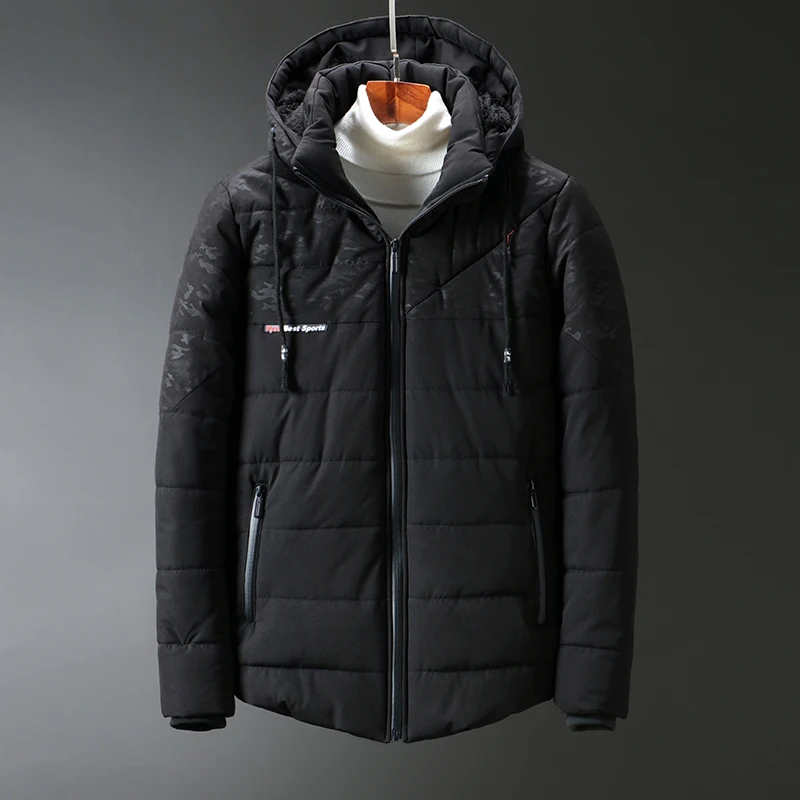 YIHUAHOO зимняя куртка мужская 7XL 8XL хлопковая теплая парка с буквенным принтом пальто повседневная мужская флисовая куртка с меховым капюшоном ветровка для мужчин
