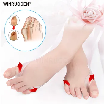 

Big / Small Toe Separators shoes pad Soft Bunion Corrector Thumb Adjuster Hallux Valgus Pedicure correct silicone toe insole