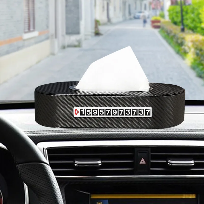 Car Tissue Box Holder Paper Towel Case Organizer Parking Number Support Interior Accessories | Автомобили и мотоциклы