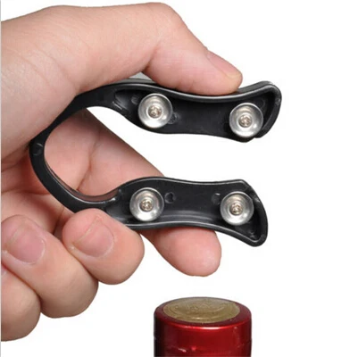 

MENGXIANG 1 Pcs 7 x 4.2 x 1 cm Black stainless steel Wine Opener Champagne Foil Cutter Red Wine Bottle Cap