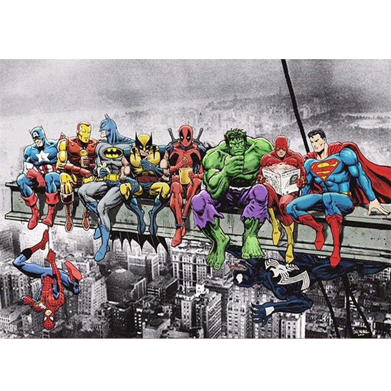 

Full Square 3d Diamond Painting Marvel Superhero Cartoon Diamond Embroidery Full Square Diamond Mosaic Paintings Unframed ZX1849