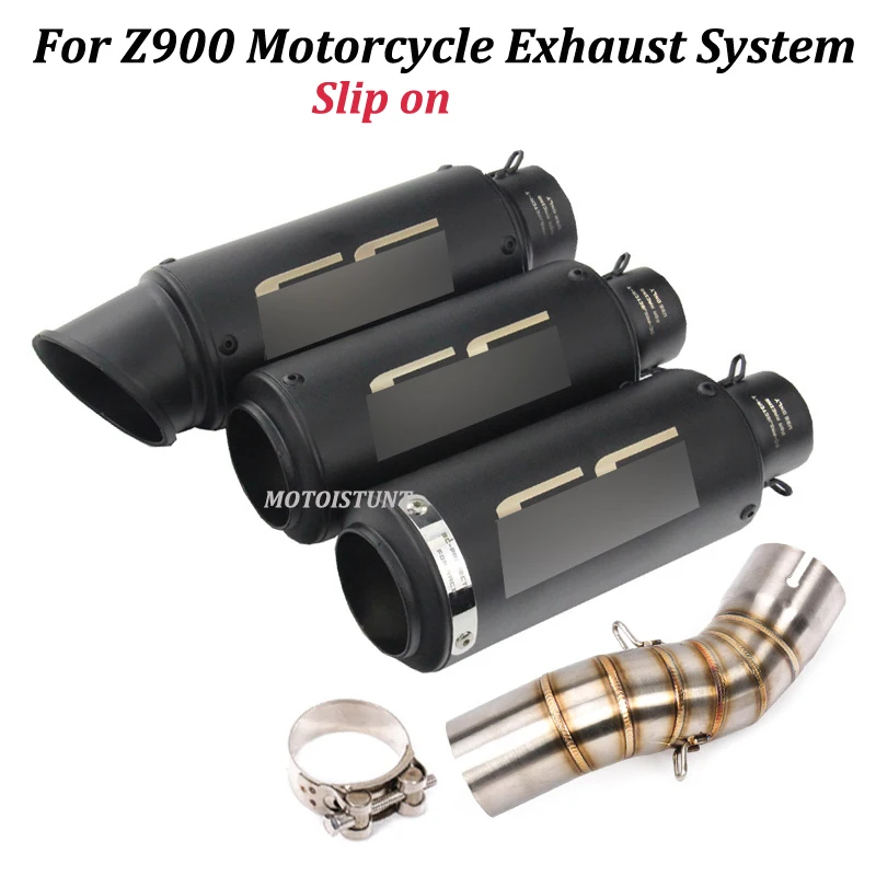

51mm Motorcycle Exhaust Escape Modified With S-C Laser Middle Conncetion Link Pipe Slip on For Kawasaki Z900 2017 2018