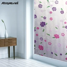45x200 см Flora пятнистости Стекло окна Плёнки дома конфиденциальности текстурированная цветы декоративные Стекло Плёнки статическое окно Стикеры плёнки-ff