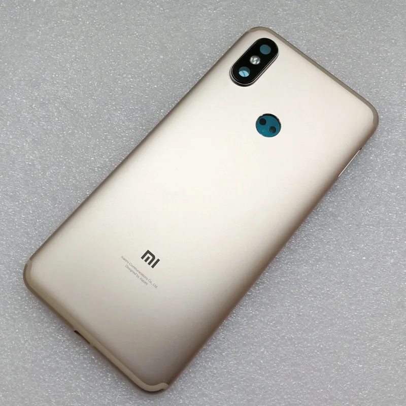 Для Xiaomi 6X/M6X/Mi6X запасных Запчасти сзади Крышка для аккумулятора корпус+ боковые ключи камера Замена объектива вспышки - Цвет: Golden