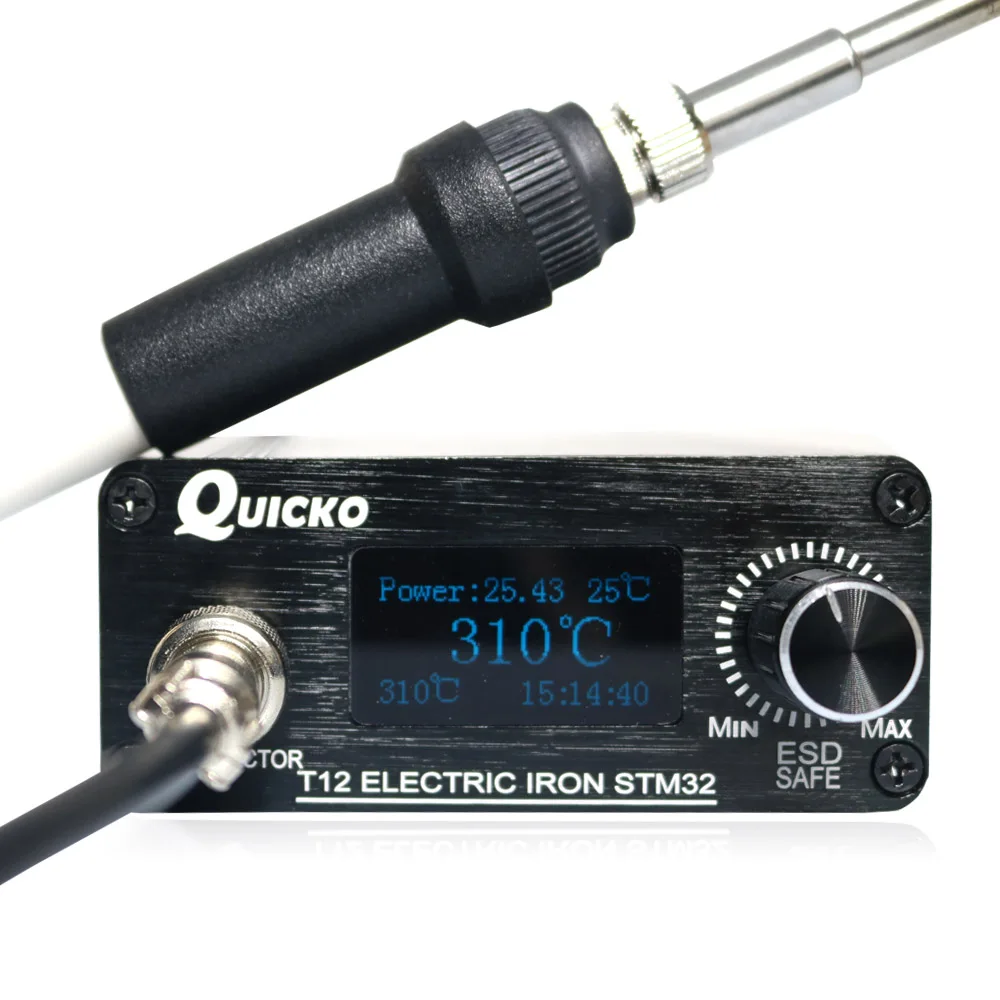 Паяльная станция QUICKO STM32-OLED 1 3 размер T12 с наконечниками для паяльника русский