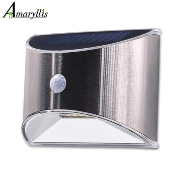

New Design Solar Light 4 LED Solar Powered Lamp PIR Motion Sensor Waterproof Security Lighting For Outdoor Garden Wall Fence