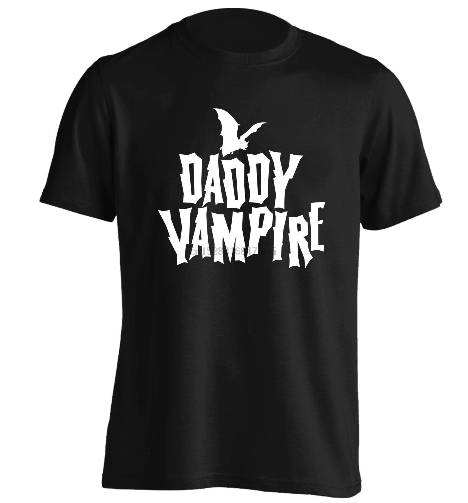 

Daddy vampire t-shirt Halloween trick or treat bat fangs Dracula goth joke Cool Casual pride t shirt men Unisex New Fashion