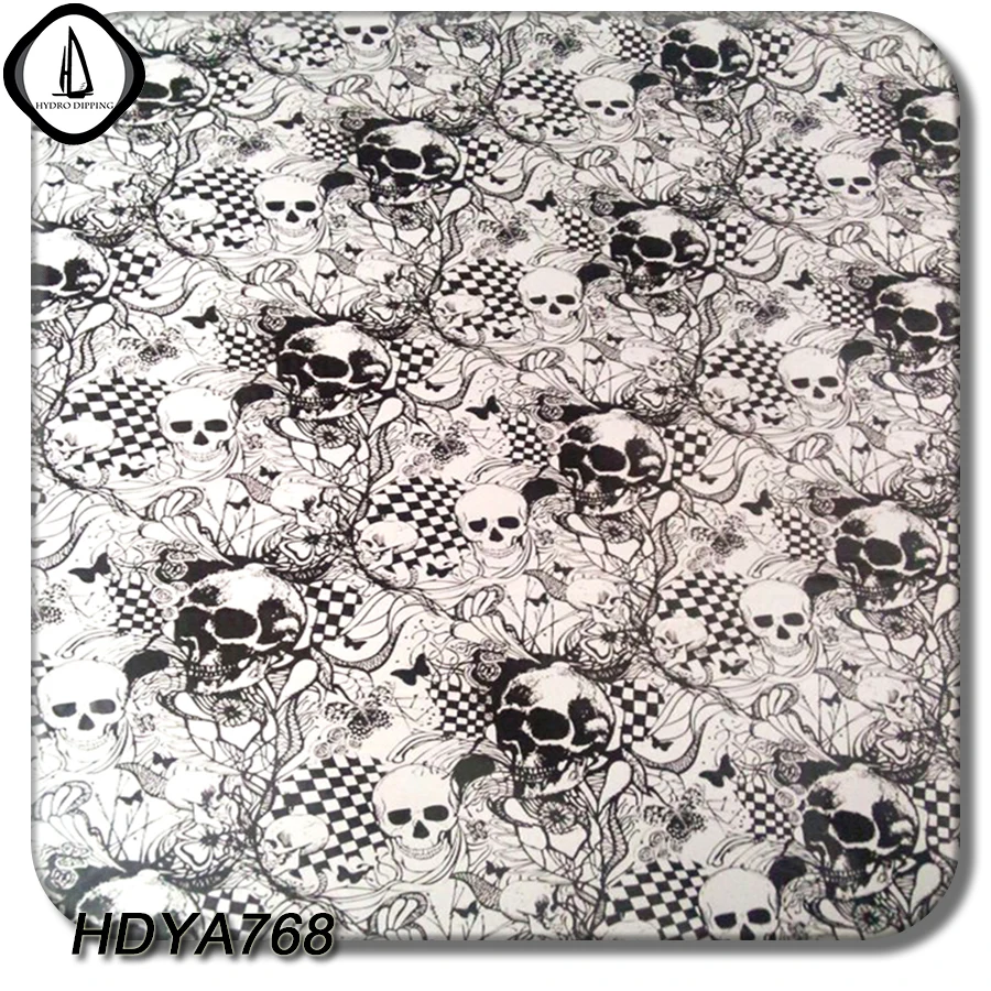 

Free Shipping HDYA768 Water Transfer Aqua Printing Film Size 0.5M*2M 10M 20M Skull Pattern Hydrographic Supplies PVA Film