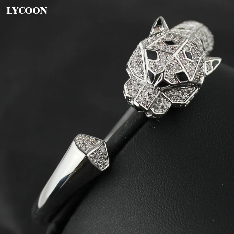 

LYCOON top quality leopard cuff bangles size can adjust