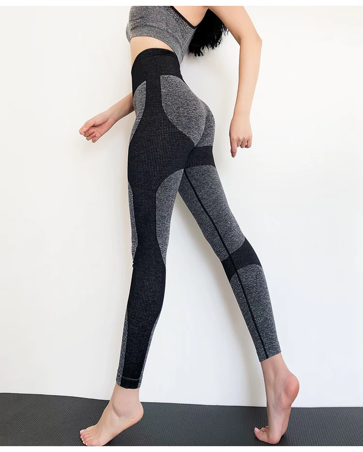 SOISOU спортивные Леггинсы для фитнеса быстросохнущие тонкие эластичные тренировочные брюки для йоги для бега сексуальные женские спортивные штаны с высокой талией