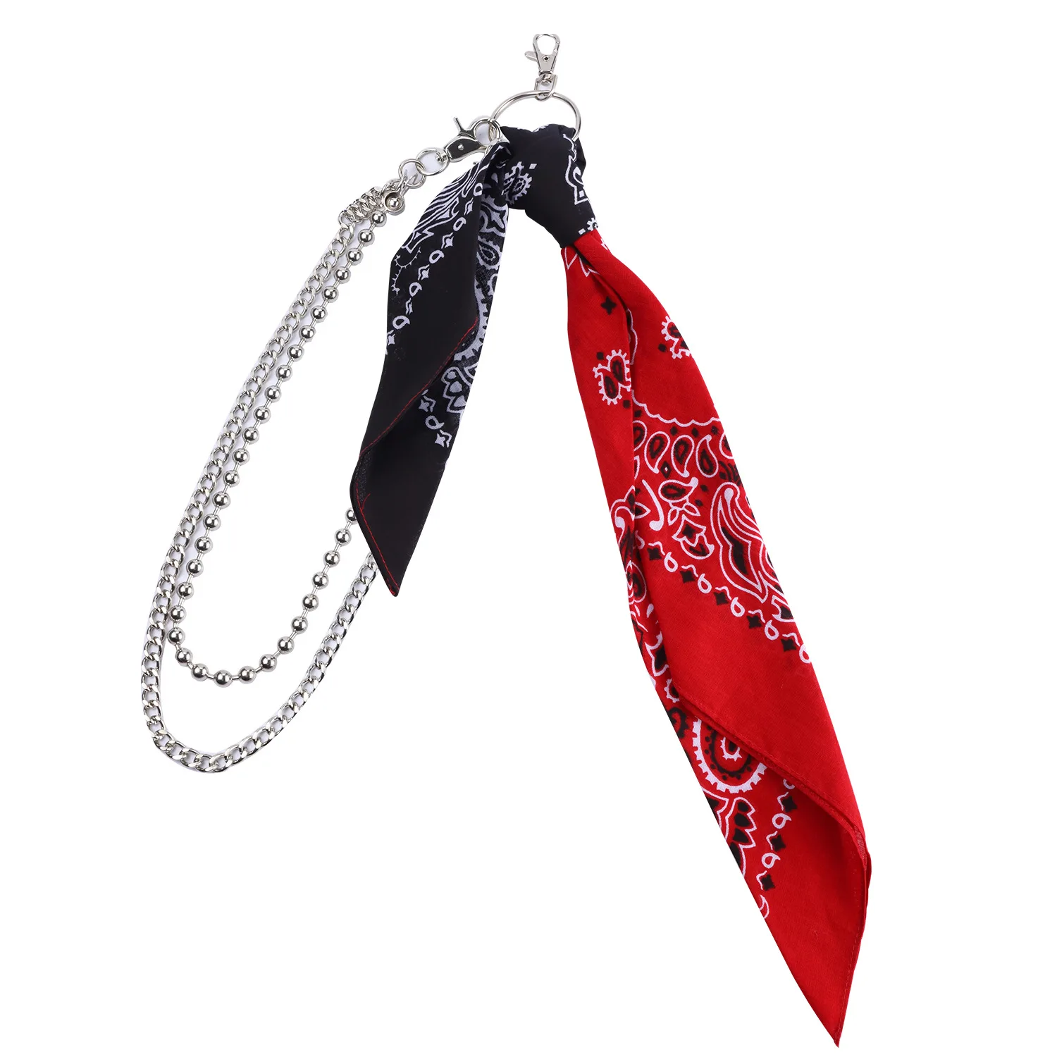 

New Street Long Big ring Chain Rock Punk Trousers Hipster Pant Jean Keychain Ring Clip Keyring HipHop Bandana Accessories YE61