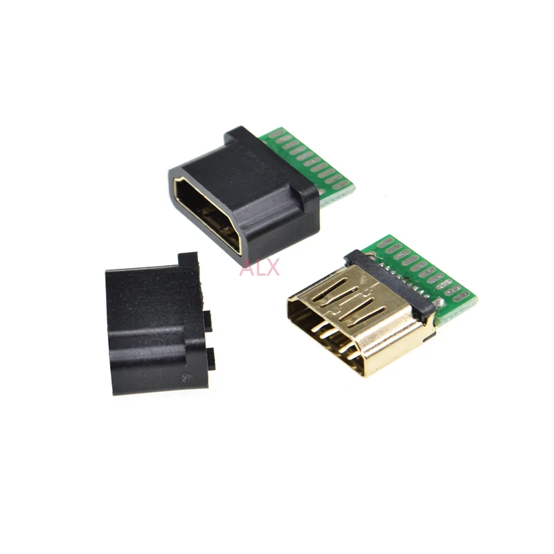 

5PCS 19PIN 19P HDMI FEMale Jack/socket connector with PCB Board Solder Type with plastic shell