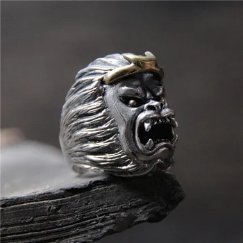 

Ancient male male ring gorilla ring in S925 sterling silver