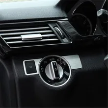 Алюминиевый сплав фары автомобиля Swith крышка отделка наклейка для Mercedes Benz A Class/B Class/C Class/E Class/GLK/GL/ML/CLS