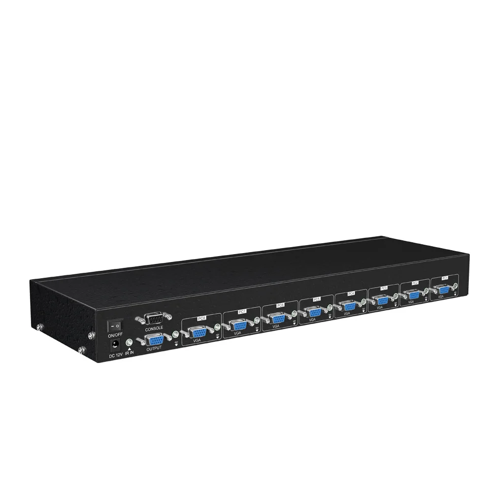 MT-VT0801 8 input and 1 output VGA switcher with audio Rack type remote control automatic scanning MT-VT0801
