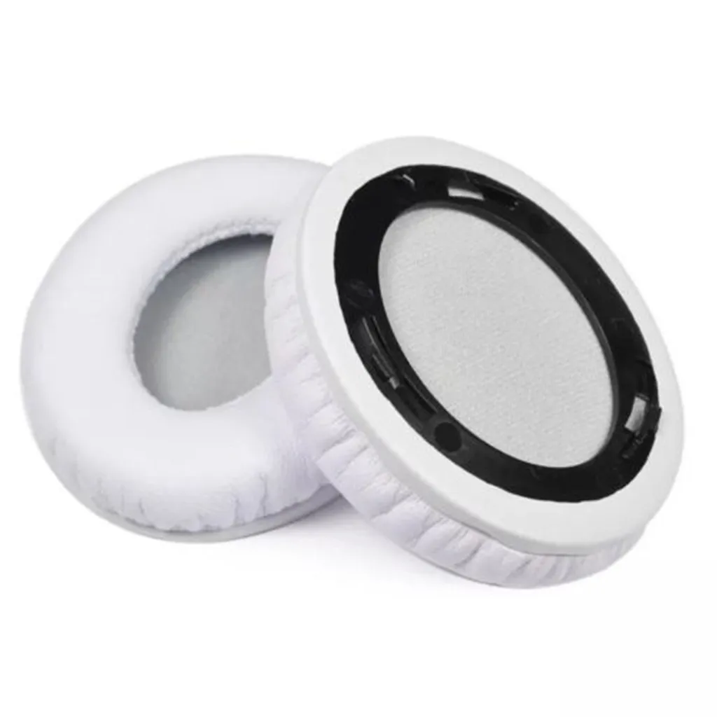 1 Pair Replacement Soft Ear Pads Earpads Cushions Covers Replacement for Beats Solo   1.0 Headset White