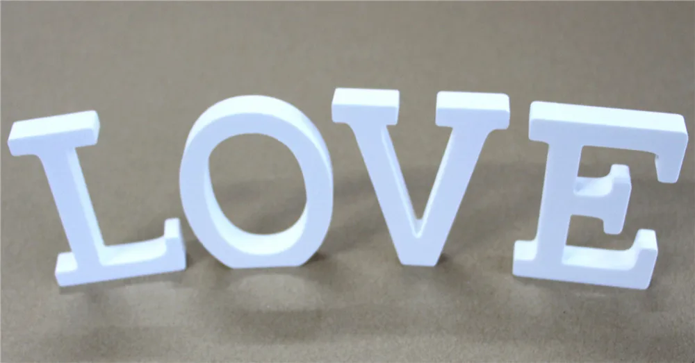 20 см искусственные деревянные белые буквы для домашнего декора свадебные украшения цифры бабочка Корона сердце кольцо Кофе Вино чашка подарок