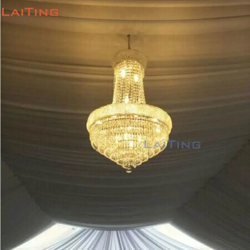 

LAITING Dia 80cm Lustre Cristal Vintage Style Chandeliers Gold Kitchen Lighting Modern Indoor Lighting LT-71022B +Free shipping