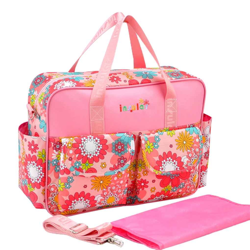

2018 new multicolored dot maternity mother mummy nappy bags multifunctional stroller bags shoulder handbag baby diaper bag baby