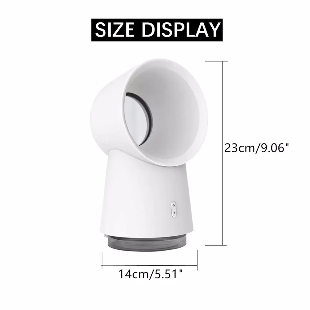 Newest Xiaomi HL Happy Life 3 in 1 Mini Cooling Fan Bladeless Desktop Fan Mist Humidifier w LED Light (19)