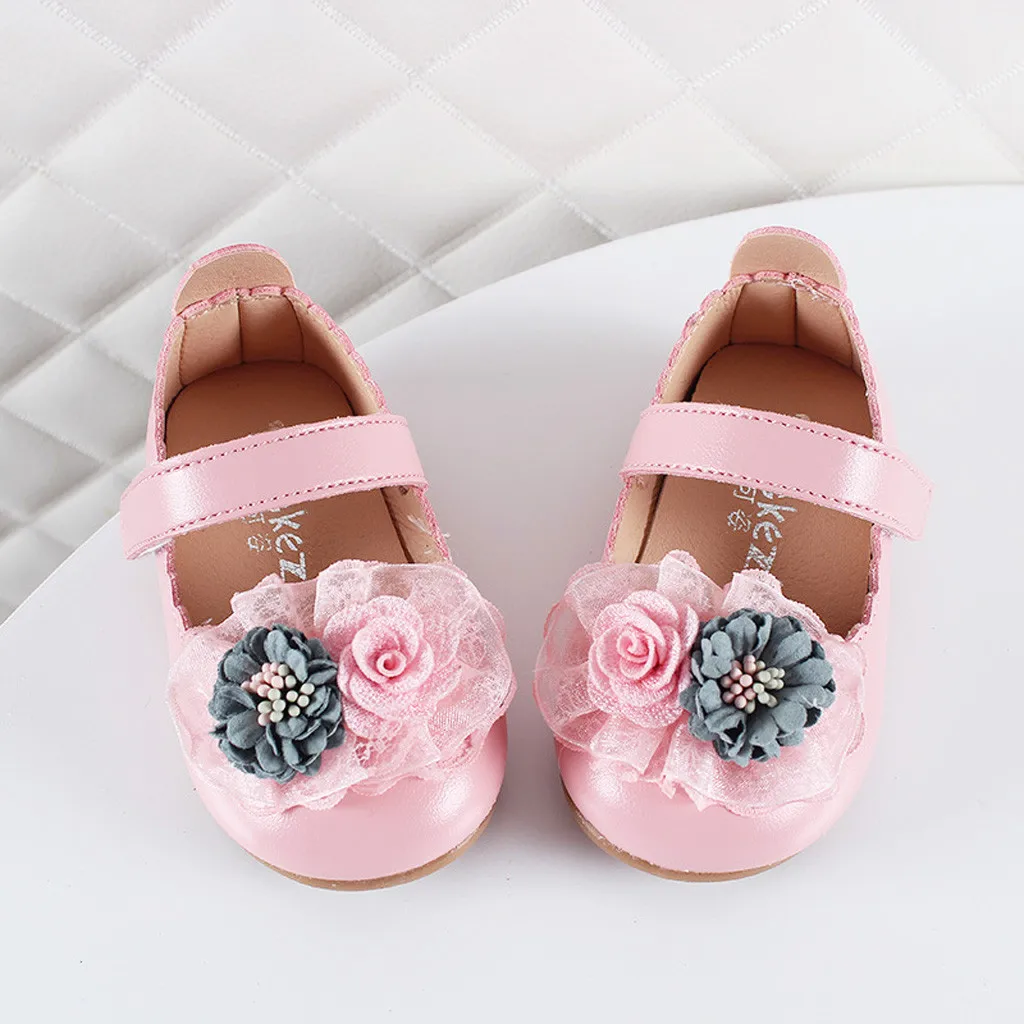Детская обувь принцессы с блестками; элегантная обувь для девочек с цветочным принтом; сандалии; Zapatos De Princesa De Lentejuelas Para Nino