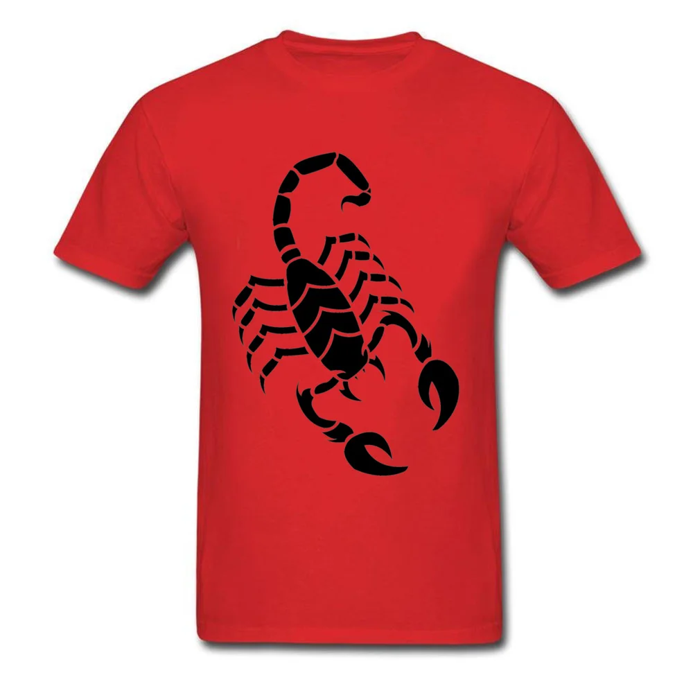Tops Shirt Scorpion Father Day Coupons Printing Short Sleeve All Cotton Round Neck Men T Shirt Printing Tee Shirt Scorpion red