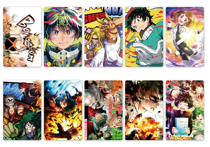 10 шт./лот Boku no hero Академия/My Hero Академия версия новая аниме наклейка для карт