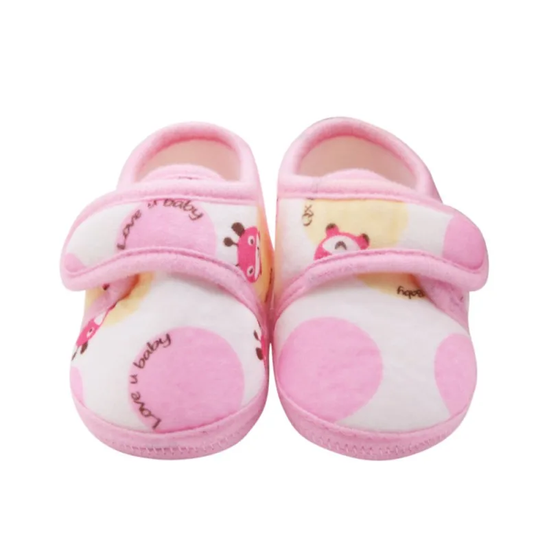 Baby Boys Girls Winter Warm Soft Bottom Walker Crib Shoes Cute Baby First Walker Toddlers Kids Non-slip Toddler Shoes