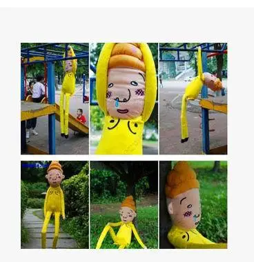

2018 New arrival 110cm shit plush dolls lucky stars yellow poop super man novel funny joking plush toy birthday Gift
