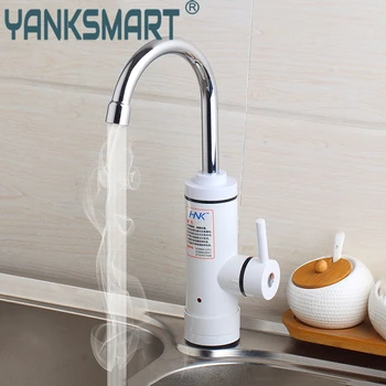 

Kitchen Instant Tankless Electric Hot Water Heater Faucet Instant Heating Tap Water Heater with LED EU Plug