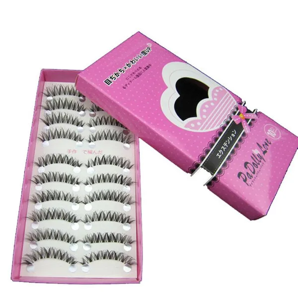 

New Japanese Style Black 10 Pairs High-quality False Eyelashes Makeup Tools Natural Thick Cross Long Eyelashes Extension Lashes