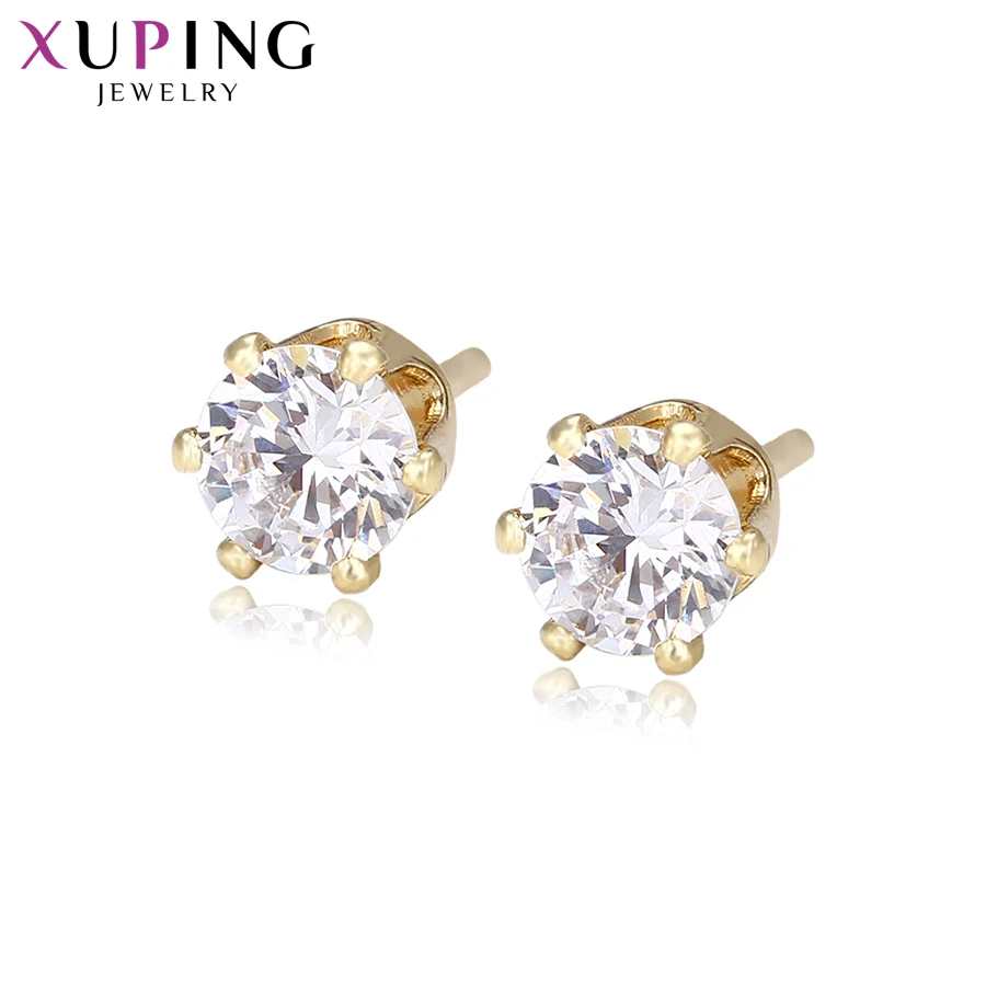 

Xuping Simple Elegant Earrings Studs with Synthetic Cubic Zirconia Jewelry for Women Valentine's Day Gifts S28-21782