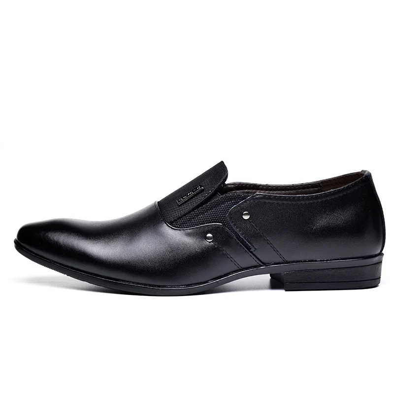 COSIDRAM/Мужские модельные туфли из спилка с острым носком без застежки; деловые свадебные туфли-оксфорды; официальная обувь для мужчин; коллекция года; сезон весна-47 BRM-021