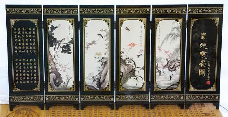 Красивая «наложница императора» Банкетный лак процесс небольшой экран с китайскими характеристиками