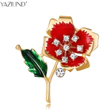 

Wedding Red/Blue Poppy Flower Brooches Pins Fashion Jewelry Brooches Kate Princess Memorial Enamel Brooches for Women