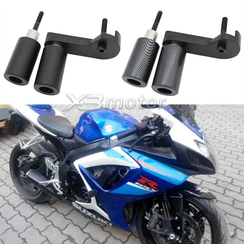 

Motorcycle Carbon Black Frame Sliders Crash Falling Protection For Suzuki GSXR 600 750 GSXR600 GSXR750 2006 2007 2008 2009 2010