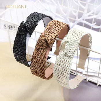 

Vintage wind hand-knotted knotted headband fabric creative wide-brimmed Korean sweet small fresh headband hair accessories