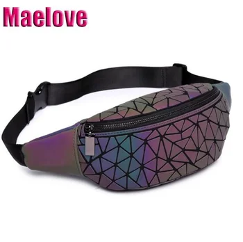 

Maelove Luminous Fanny packs 2020 New Bag women's Geometry Waist packs shoulder Chest/Belt Handbag Free Shipping