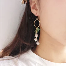 Aestheticism literature eardrop small pure and fresh and sweet girl lilies flowers earring students joker fashion earrings Aestheticism literature eardrop small pure and fresh and sweet girl lilies flowers earring students joker fashion earrings