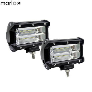 

Marloo 2pcs Offroad 72W 5 Inch LED Work Light Bar 12V 24V Car Led Light For Jeep ATV Lada 4x4 Truck UAZ Auto Led Driving Light