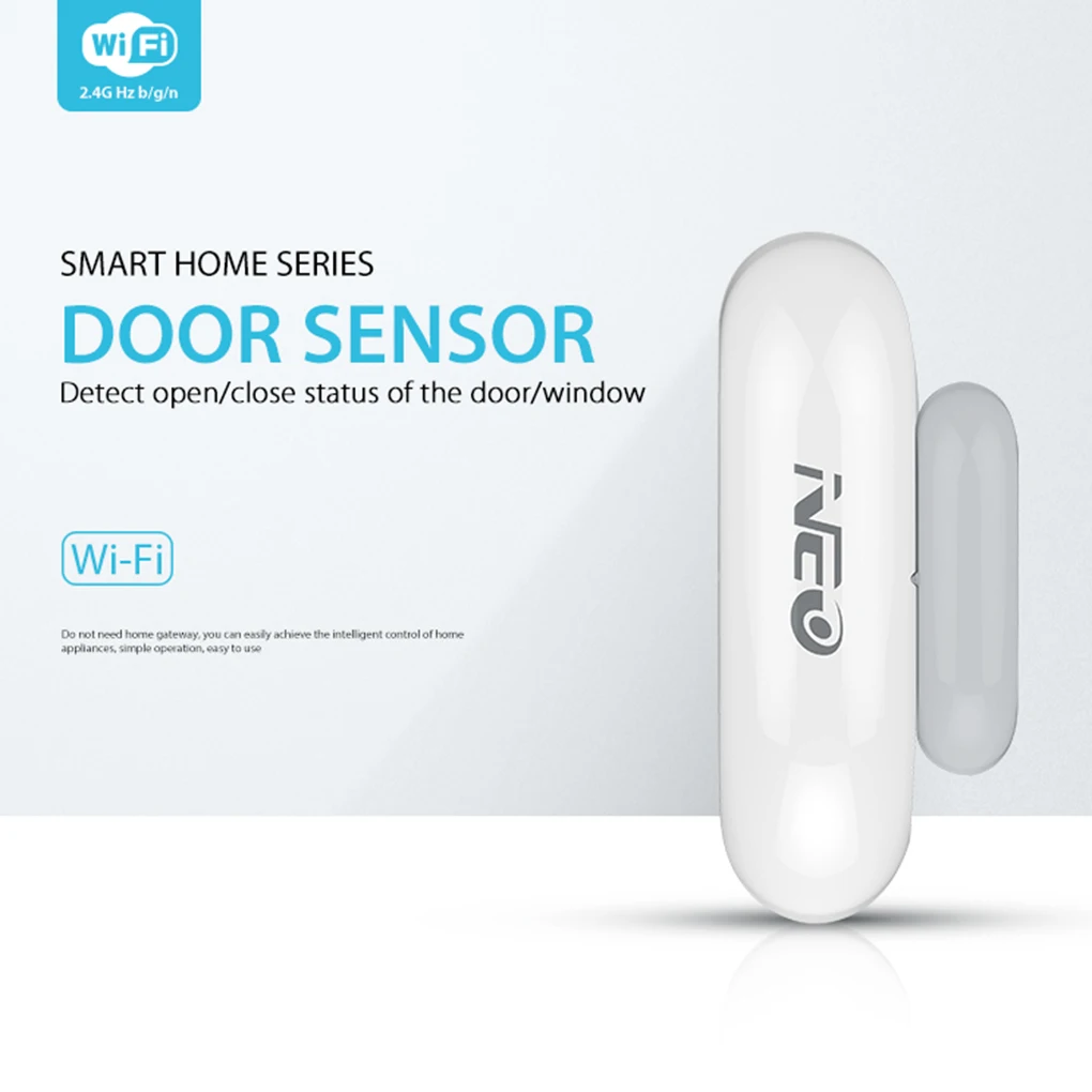 

NEO Coolcam NAS-DS01W WiFi Smart Door Window Sensor Magnetic Contact Detector App Notification Alerts for Smart Home Automation