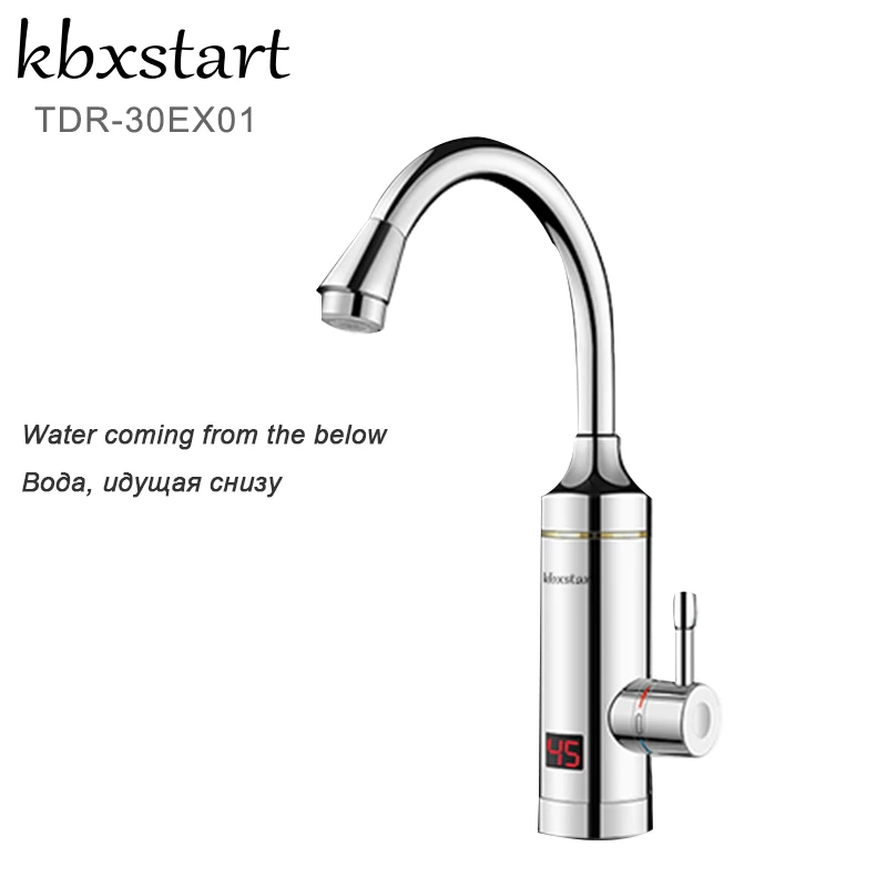 Kbxstart светодиодный дисплей мгновенная горячая вода кран с электронагревателем кухня нагреватель горячей воды Cocina 3000 Вт водонагреватель Torneira - Цвет: below water