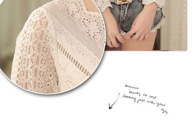 MSSNNG 2018 hot sale new arrival Spring and autumn Korean fashion women blouse V neck long sleeve slim lace female shirt  (15)