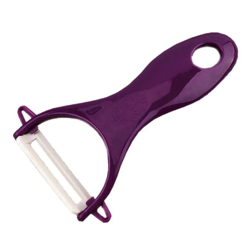 Лидер продаж! Творческий нержавеющая сталь, керамика фрукты пилинг разделочный кухонный нож дропшиппинг A35 - Цвет: Purple